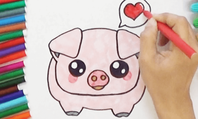 Cute:7e-Zp6rqvo8= Pig Drawing